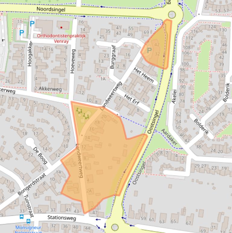 Kaart van postcodegebied 5802AJ.