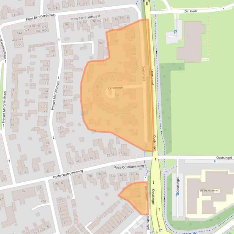 Kaart van postcodegebied 5802AP.