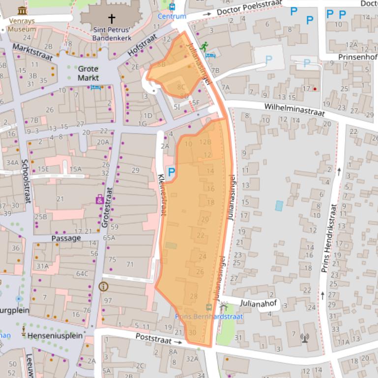 Kaart van postcodegebied 5802AV.