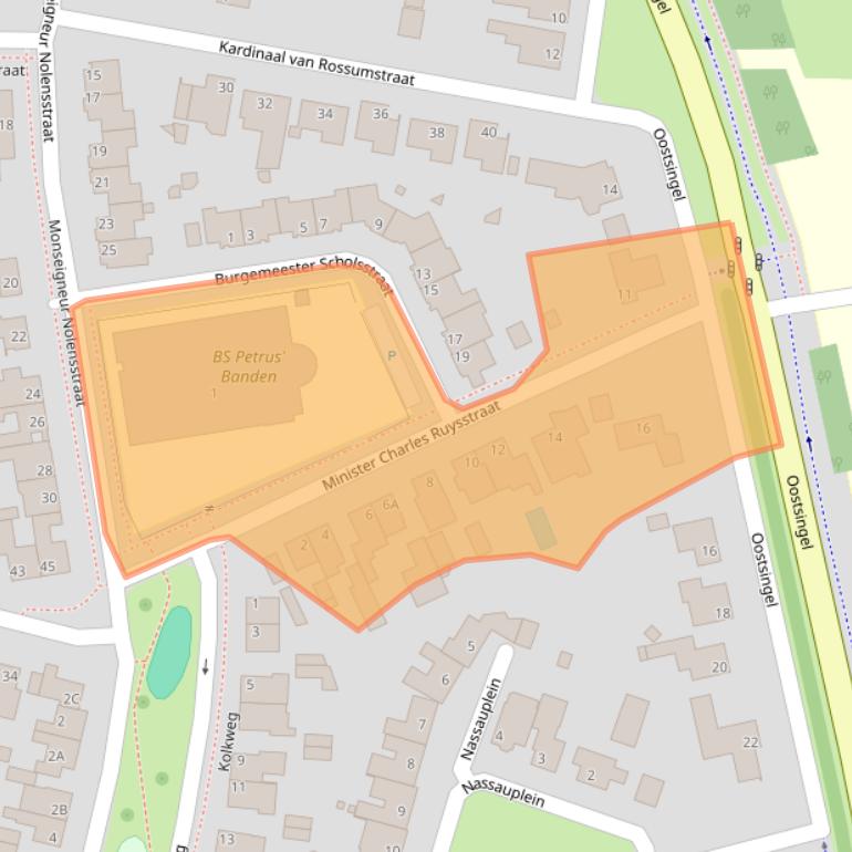 Kaart van postcodegebied 5802BC.