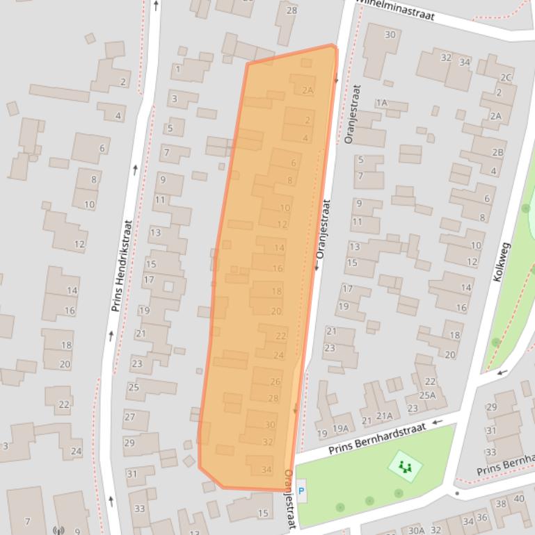 Kaart van postcodegebied 5802BH.