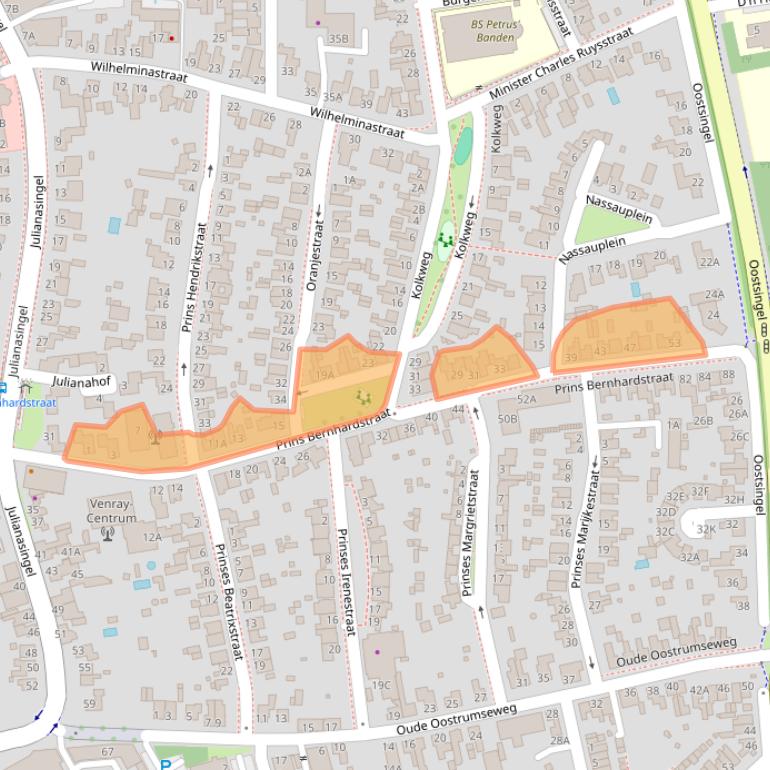 Kaart van postcodegebied 5802BL.