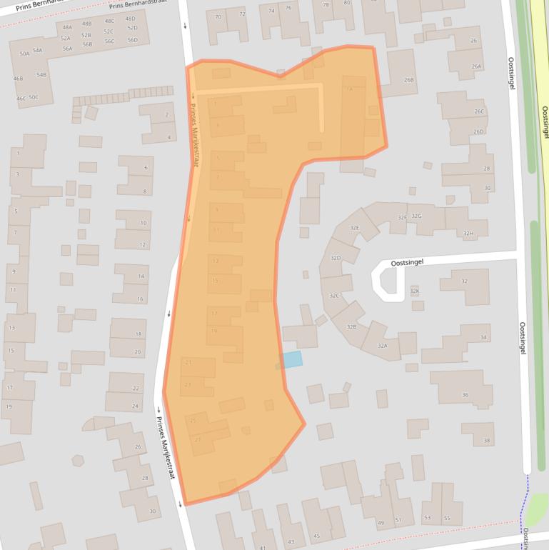 Kaart van postcodegebied 5802BV.