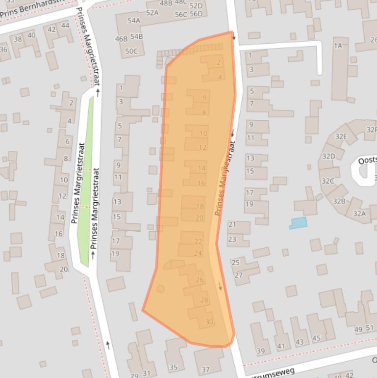 Kaart van postcodegebied 5802BW.