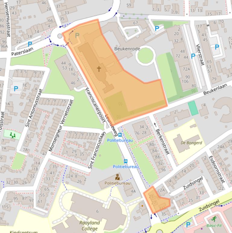 Kaart van postcodegebied 5802CE.