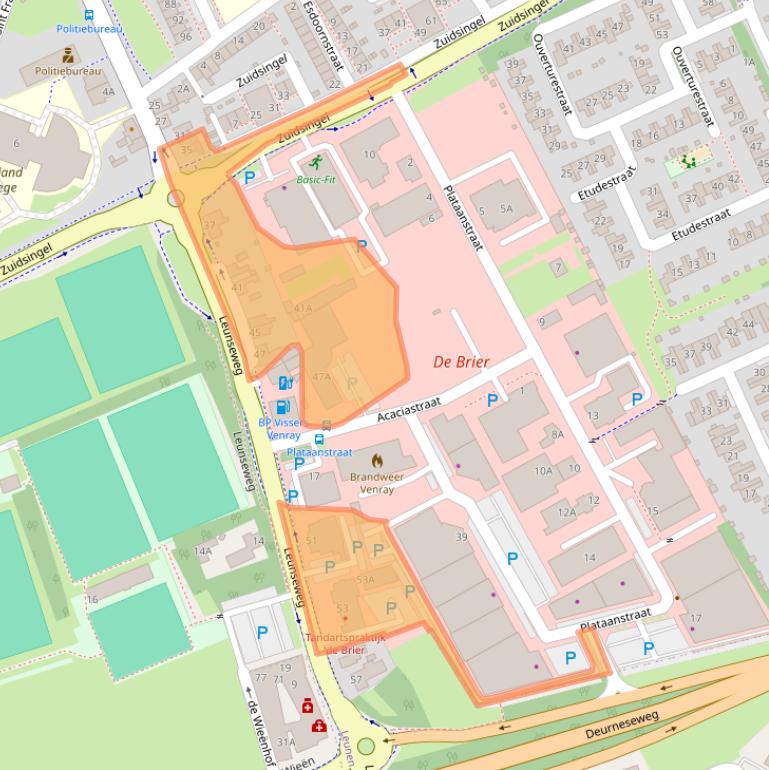 Kaart van postcodegebied 5802CG.