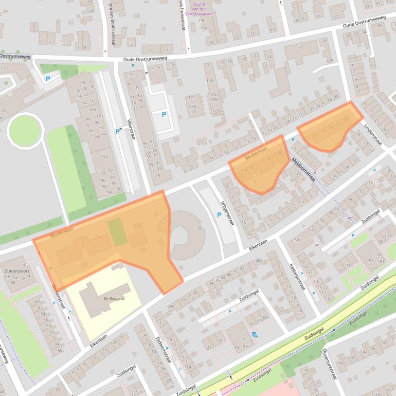 Kaart van postcodegebied 5802CK.