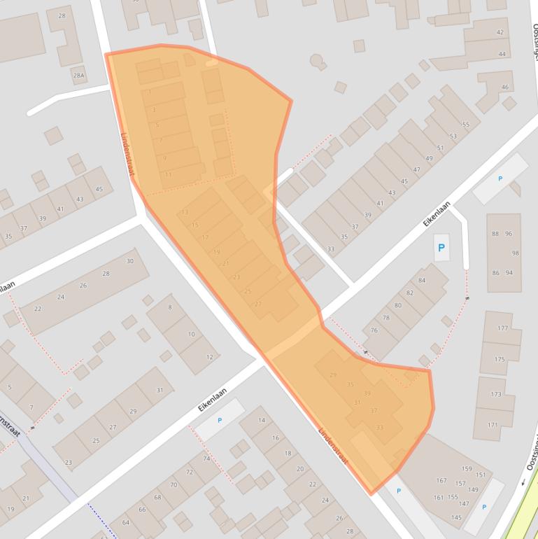 Kaart van postcodegebied 5802CM.