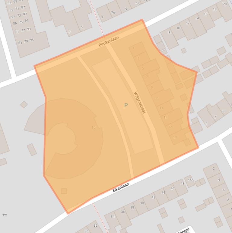 Kaart van postcodegebied 5802CP.