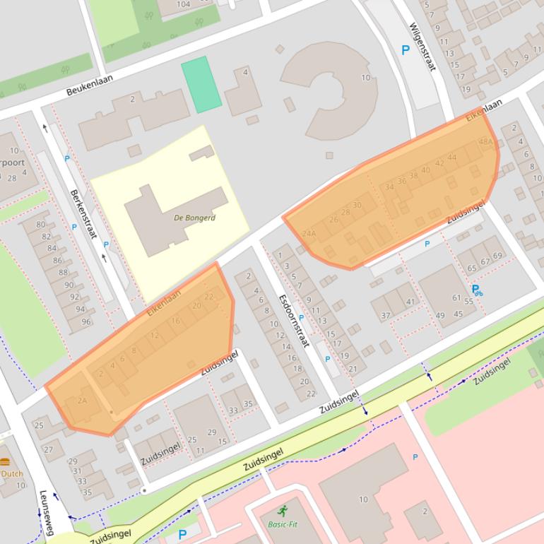 Kaart van postcodegebied 5802CV.
