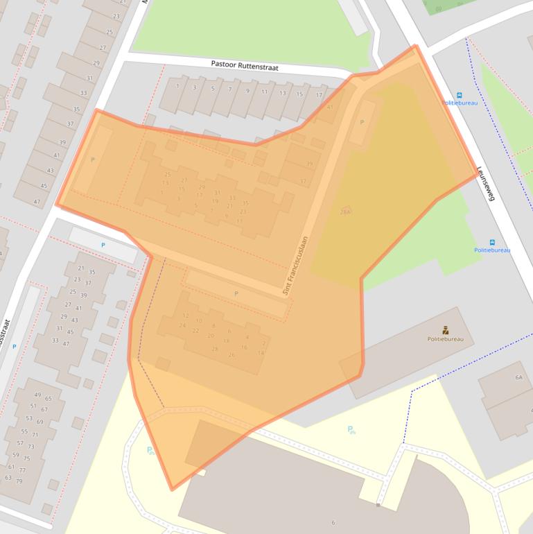 Kaart van postcodegebied 5802DA.