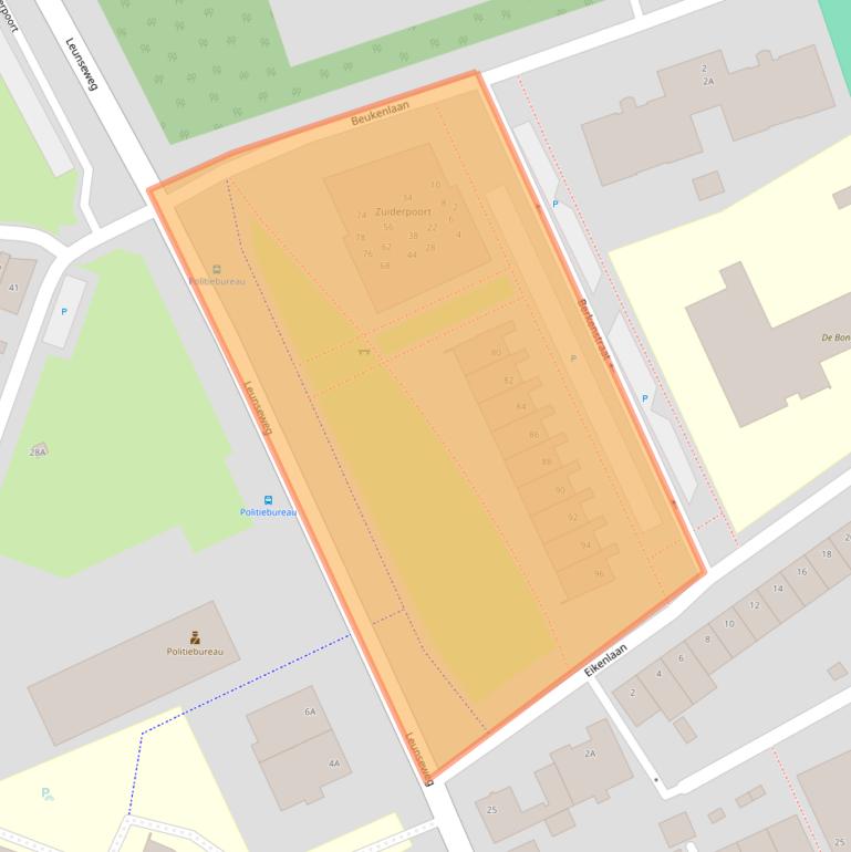 Kaart van postcodegebied 5802DB.