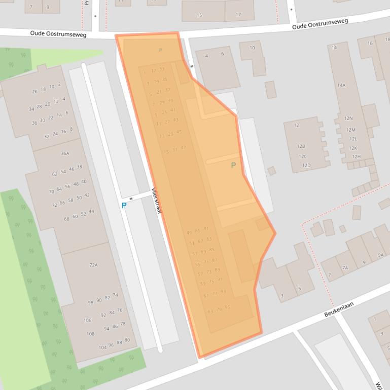 Kaart van postcodegebied 5802DC.