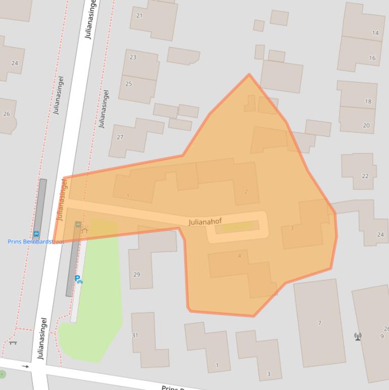 Kaart van postcodegebied 5802DD.