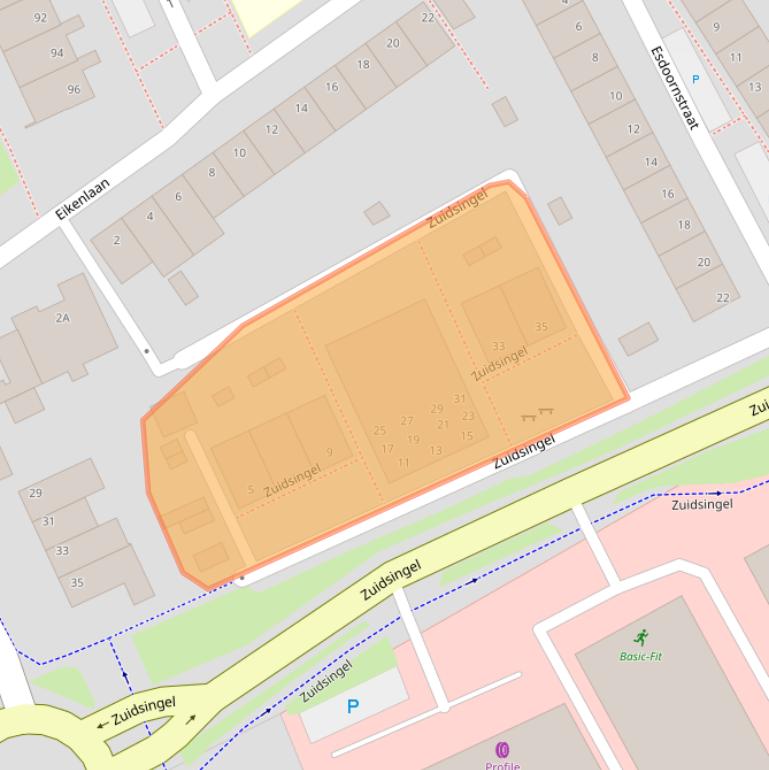 Kaart van postcodegebied 5802EA.