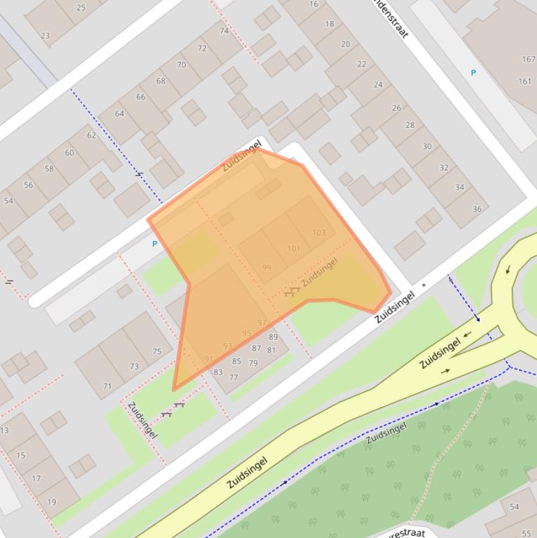 Kaart van postcodegebied 5802ED.