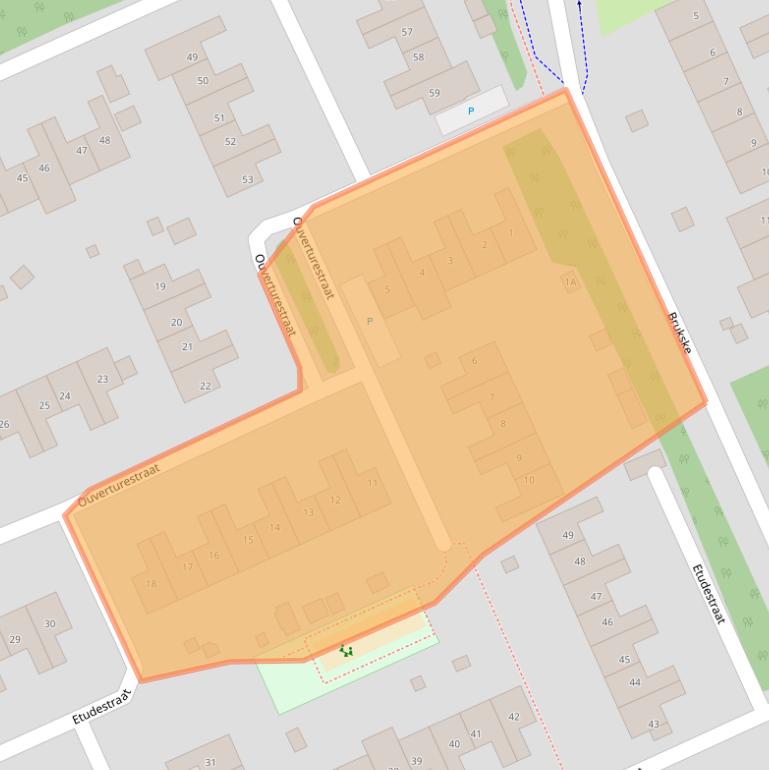 Kaart van postcodegebied 5802EL.