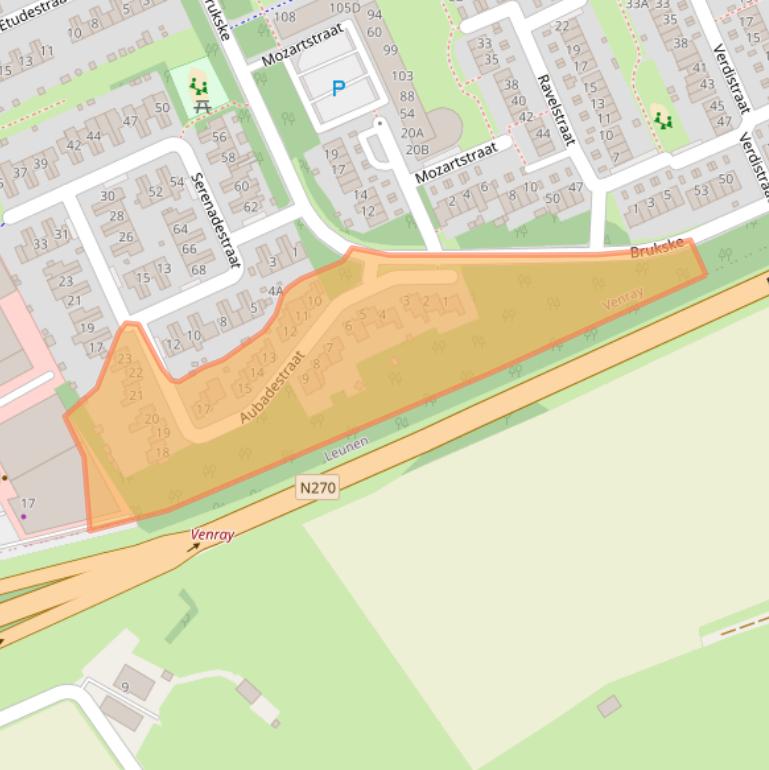 Kaart van postcodegebied 5802EX.