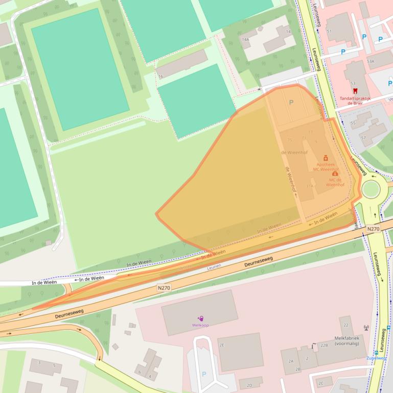 Kaart van postcodegebied 5802EZ.