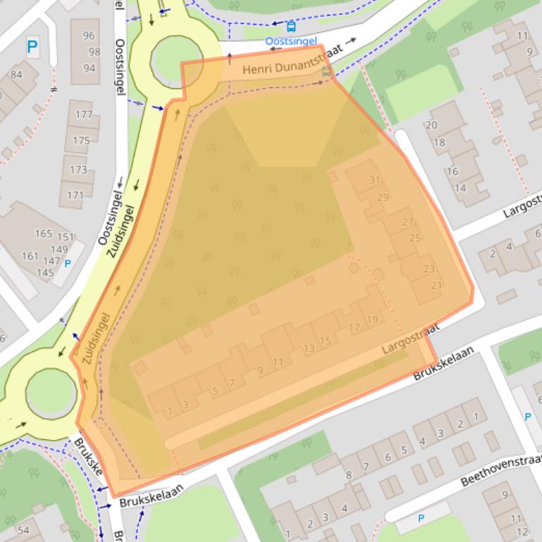 Kaart van postcodegebied 5802GA.