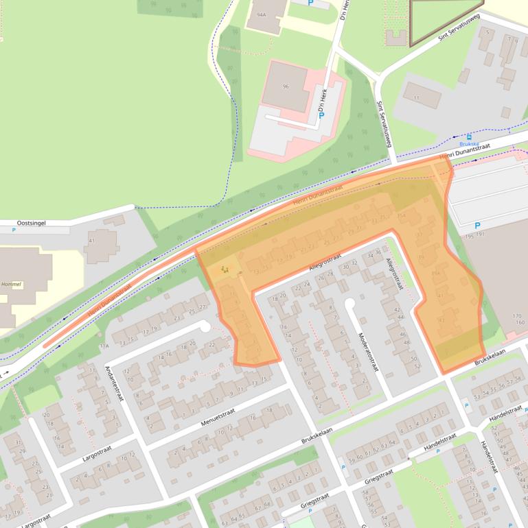 Kaart van postcodegebied 5802GG.