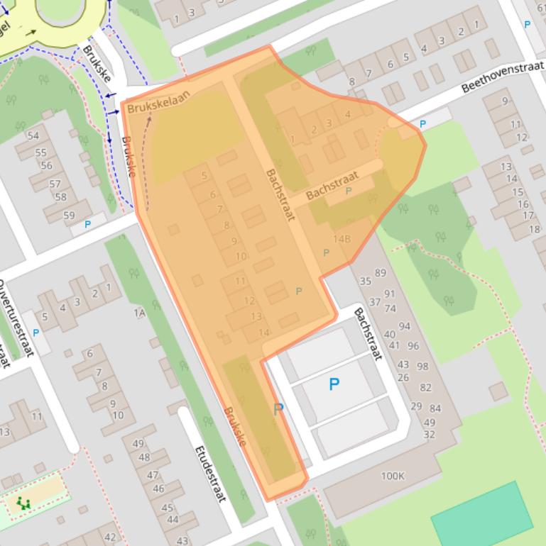 Kaart van postcodegebied 5802GK.