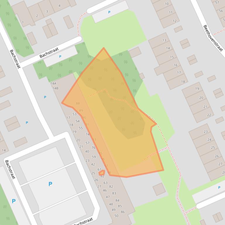 Kaart van postcodegebied 5802GR.