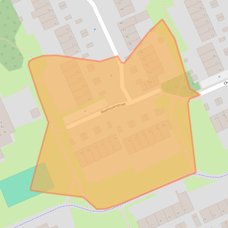 Kaart van postcodegebied 5802GT.