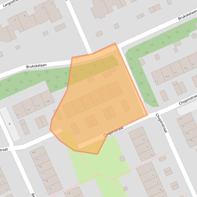 Kaart van postcodegebied 5802HA.
