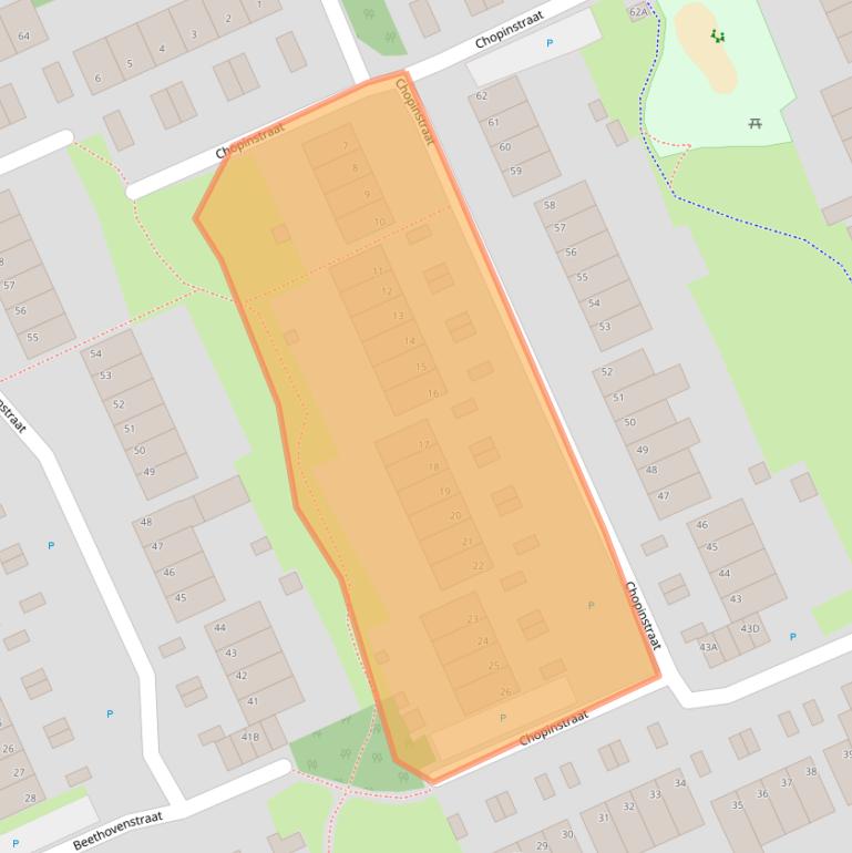 Kaart van postcodegebied 5802HB.