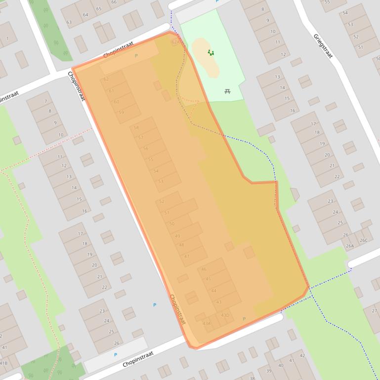 Kaart van postcodegebied 5802HD.