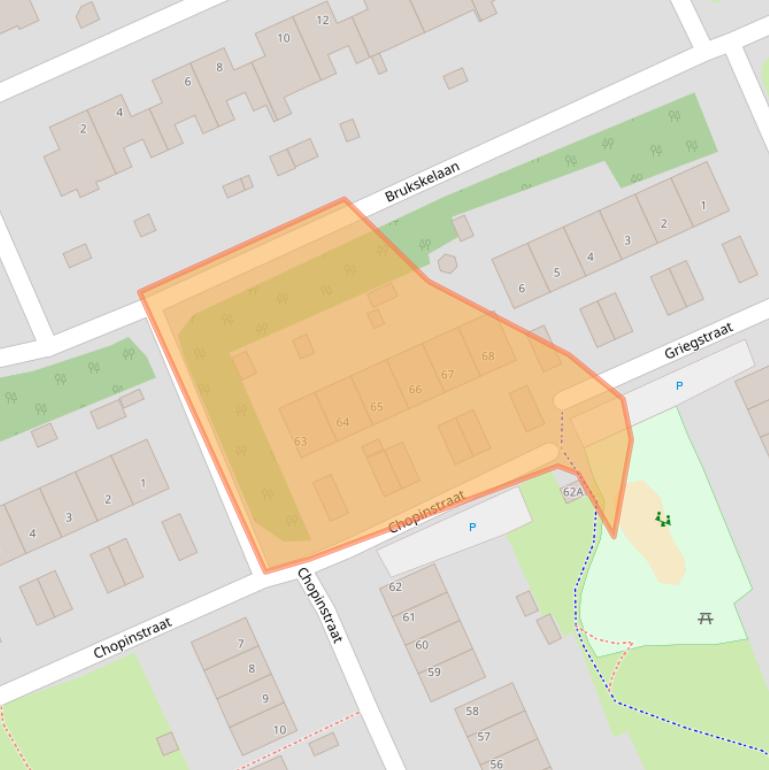 Kaart van postcodegebied 5802HE.