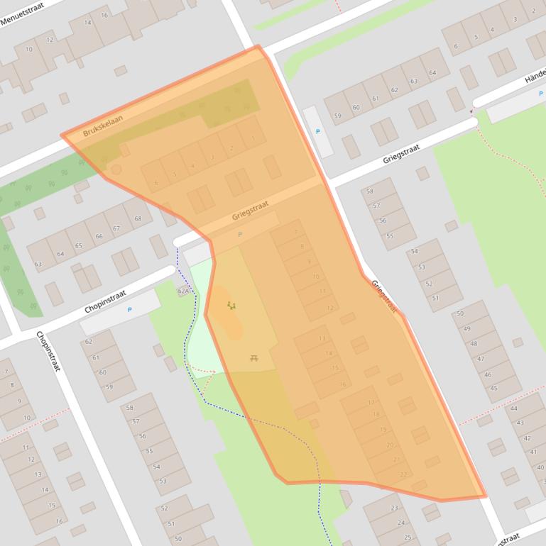 Kaart van postcodegebied 5802HG.