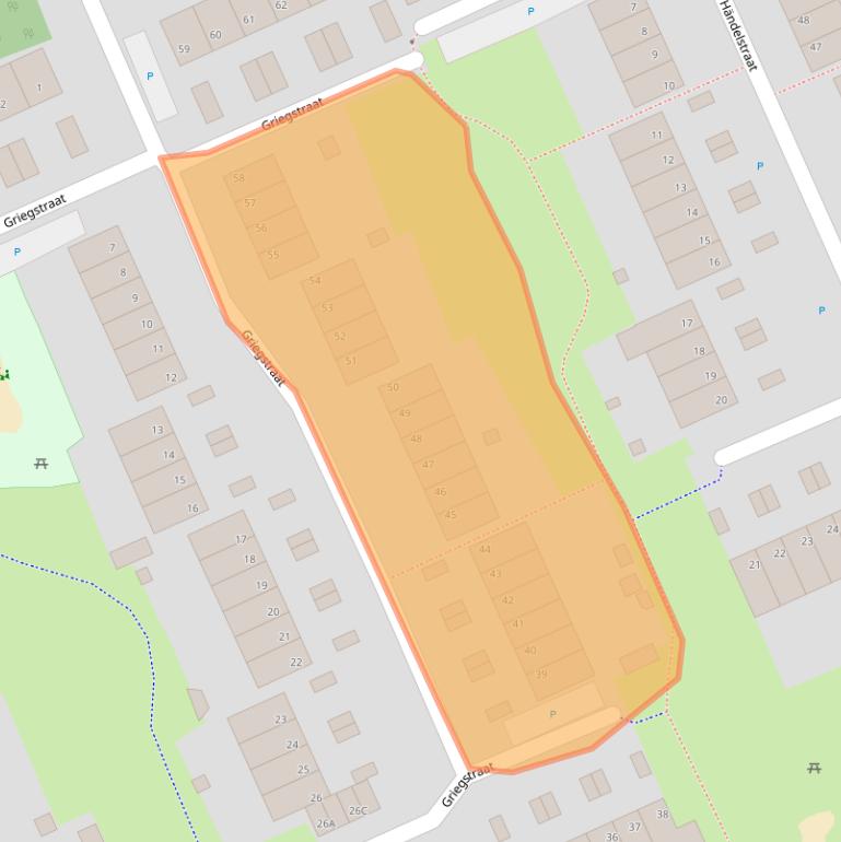 Kaart van postcodegebied 5802HJ.