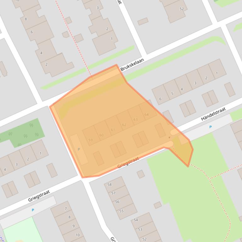 Kaart van postcodegebied 5802HK.