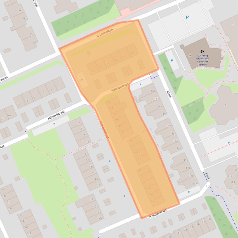 Kaart van postcodegebied 5802HN.