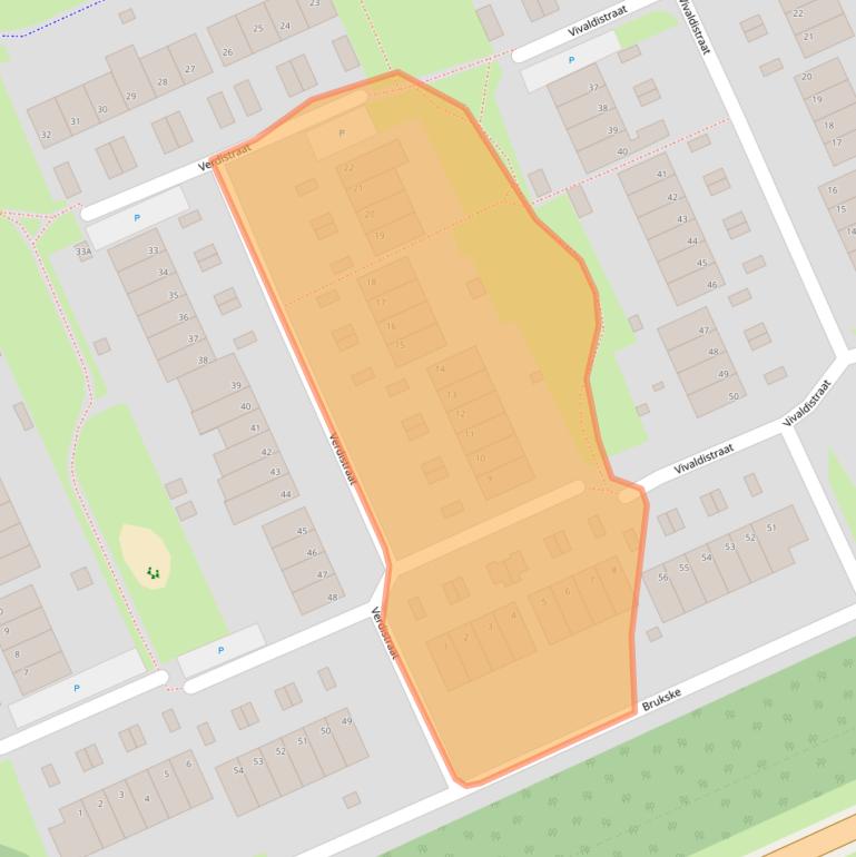 Kaart van postcodegebied 5802JD.
