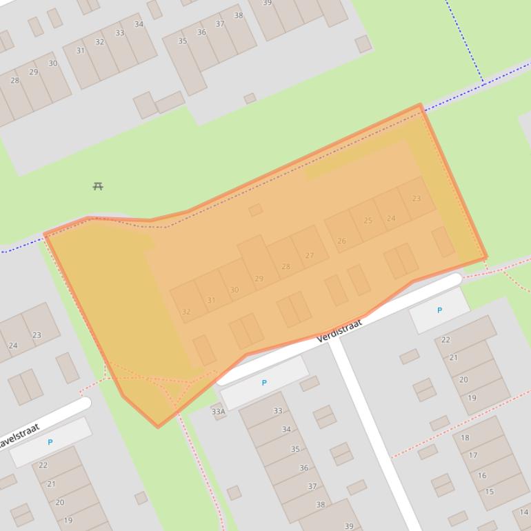 Kaart van postcodegebied 5802JE.