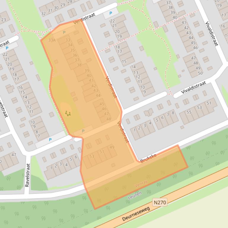 Kaart van postcodegebied 5802JG.