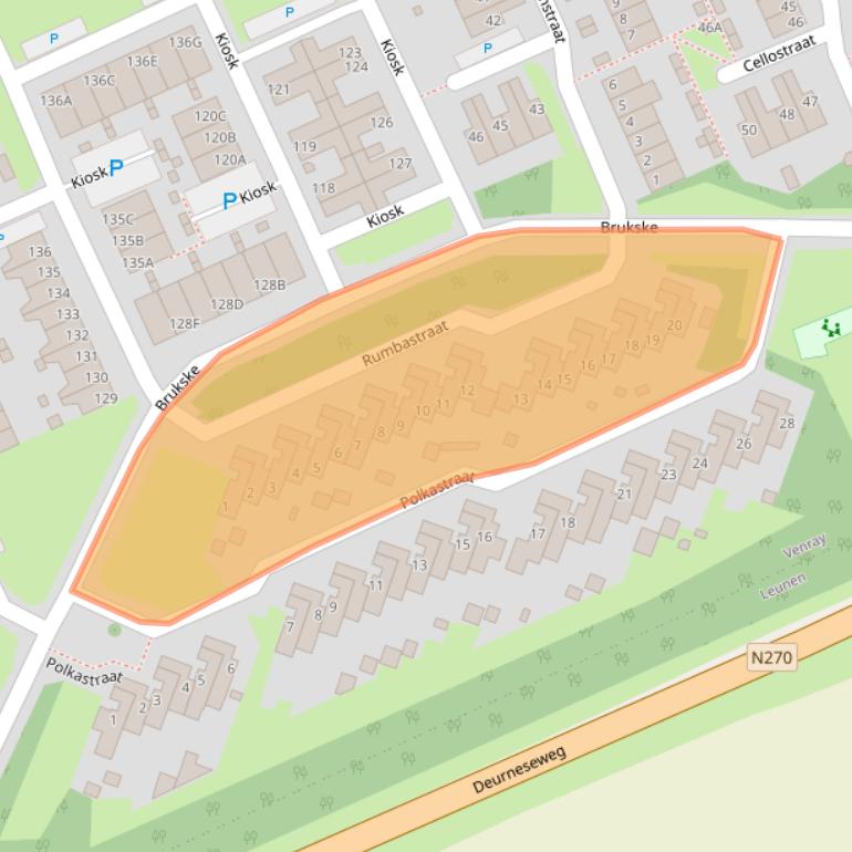 Kaart van postcodegebied 5802JP.