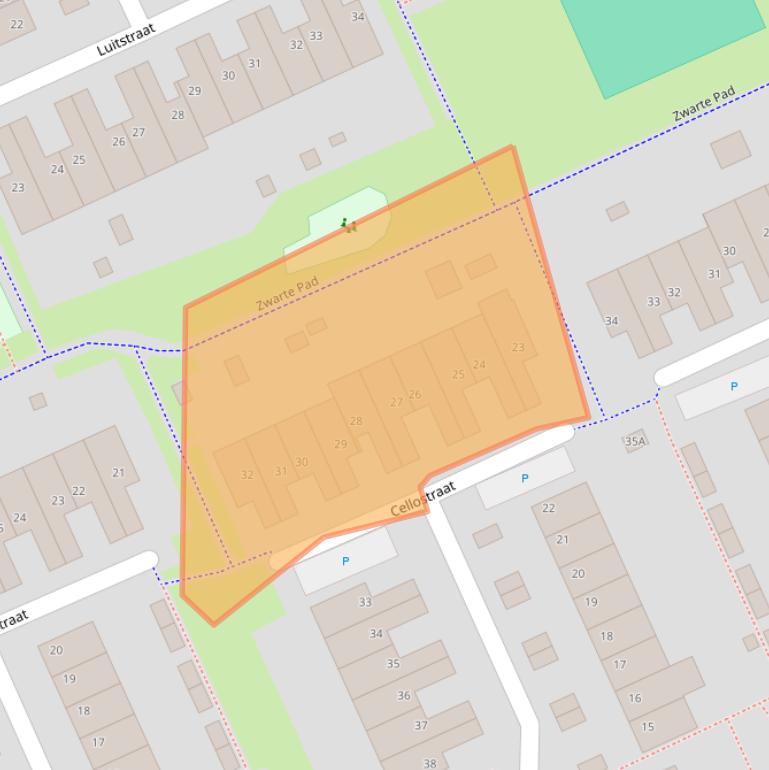 Kaart van postcodegebied 5802KB.