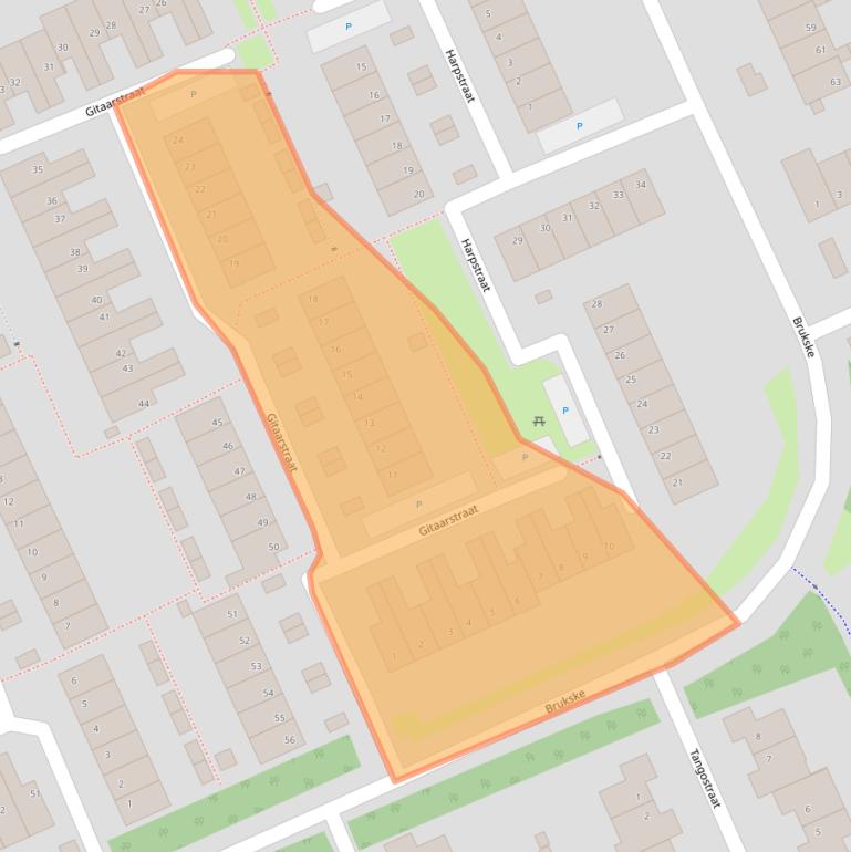 Kaart van postcodegebied 5802KJ.