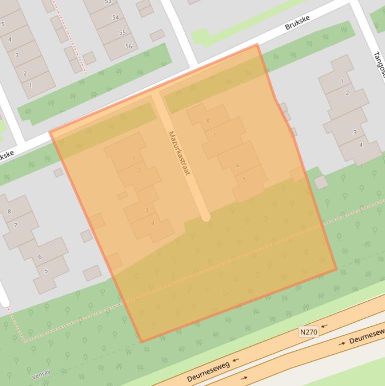 Kaart van postcodegebied 5802KR.