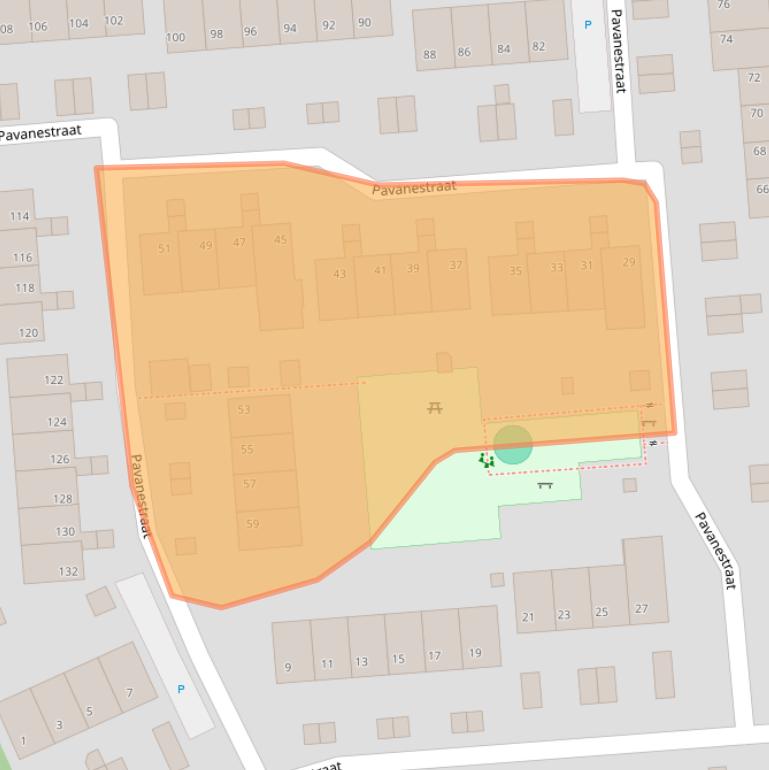 Kaart van postcodegebied 5802LK.