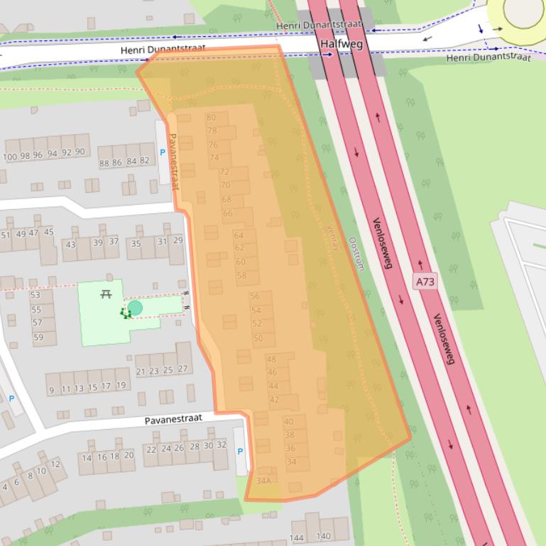 Kaart van postcodegebied 5802LM.