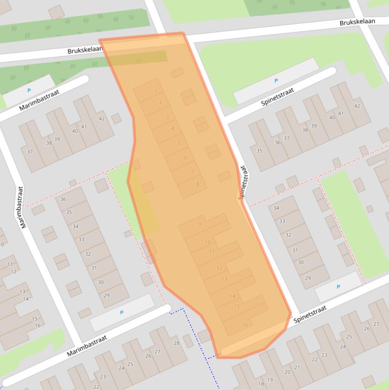 Kaart van postcodegebied 5802LS.