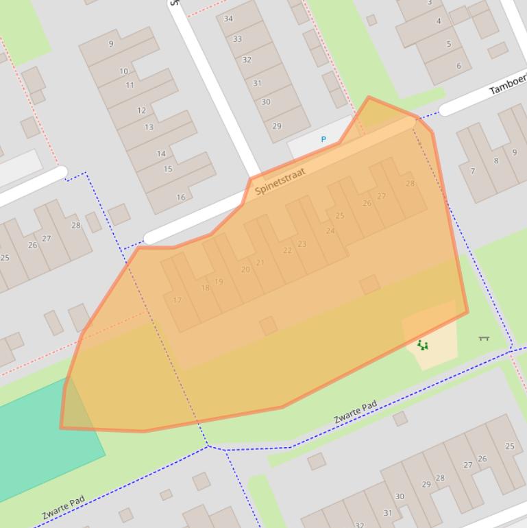 Kaart van postcodegebied 5802LT.