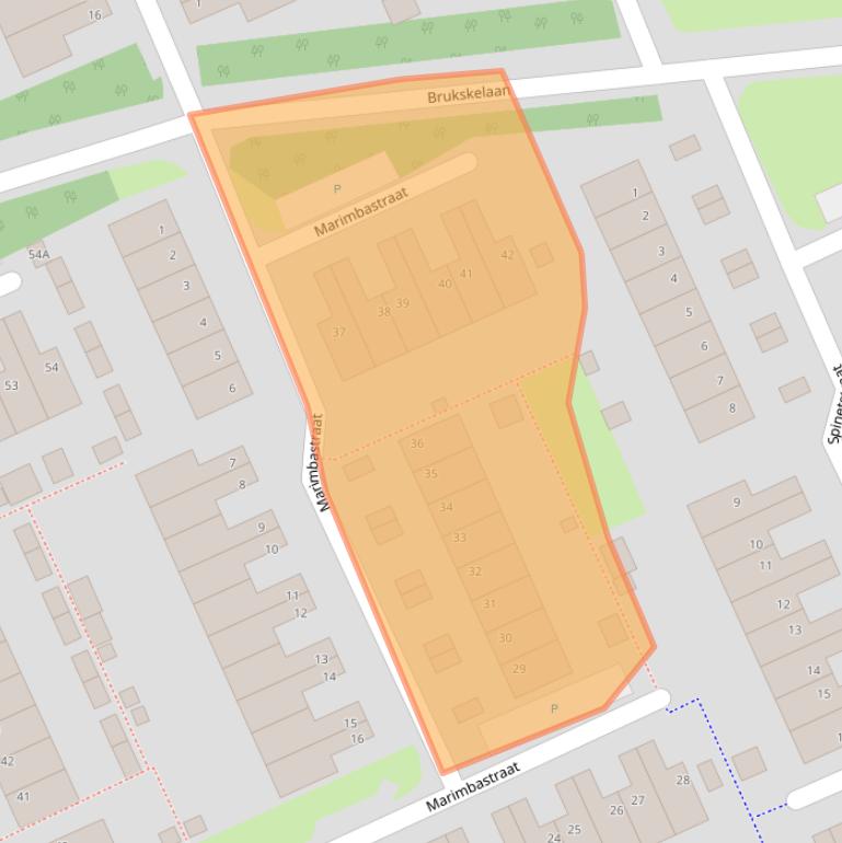 Kaart van postcodegebied 5802LZ.