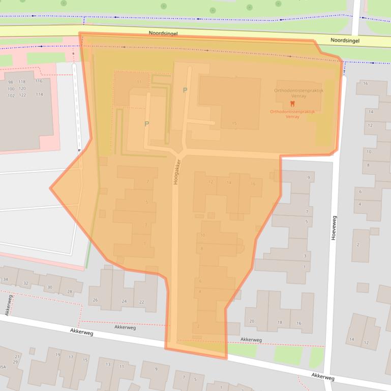 Kaart van postcodegebied 5802MA.