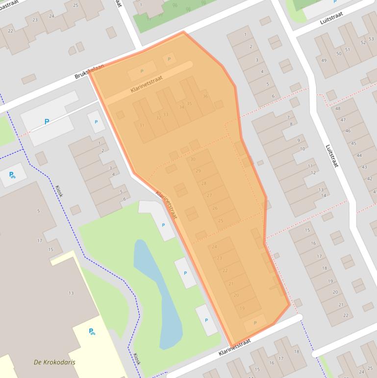 Kaart van postcodegebied 5802NE.